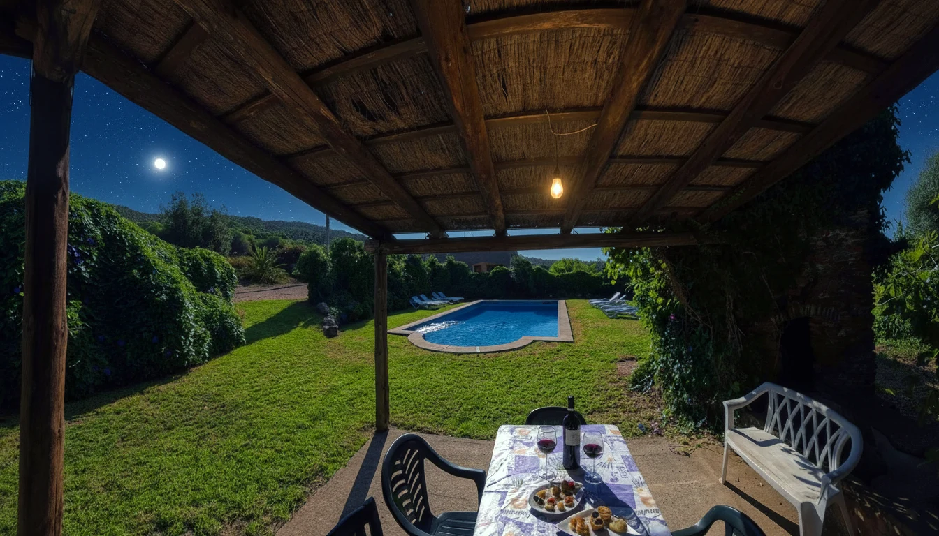 RentPretel Noche estrellada Cena degustación y copa de vino local